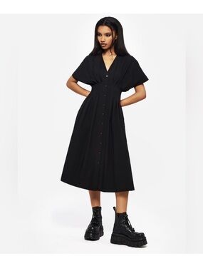 NWT Disturbia Finis Cotton Button Up Midi Shirt Dress US 16 / UK 20